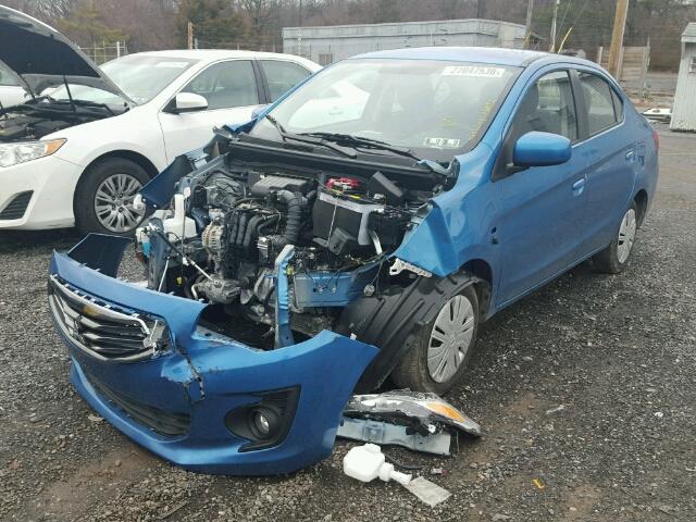 ML32F3FJ9HHF12772 - 2017 MITSUBISHI MIRAGE G4 BLUE photo 2