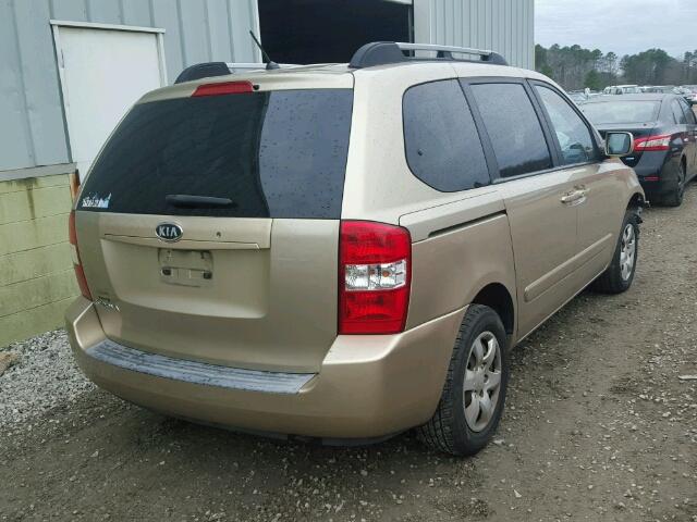 KNDMB133176131436 - 2007 KIA SEDONA EX TAN photo 4