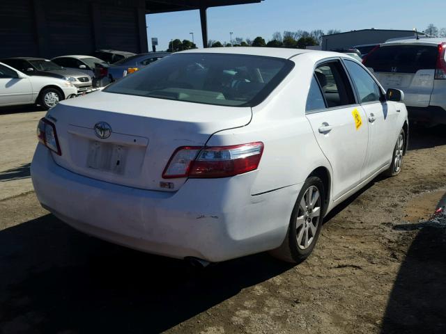 4T1BB46K19U089923 - 2009 TOYOTA CAMRY HYBR WHITE photo 4