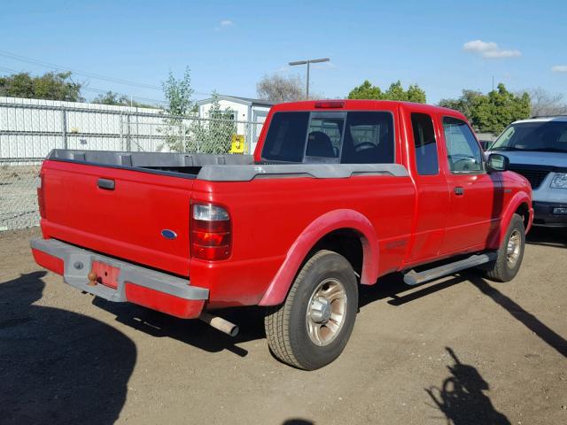 1FTYR44U72PA02710 - 2002 FORD RANGER SUP RED photo 4