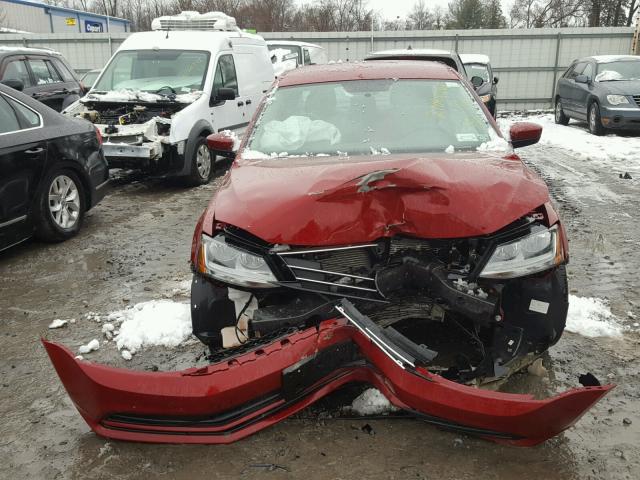 3VW167AJ5HM222428 - 2017 VOLKSWAGEN JETTA S RED photo 9