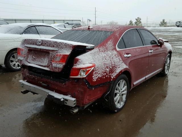 JTHBK1EG0A2344737 - 2010 LEXUS ES 350 RED photo 4