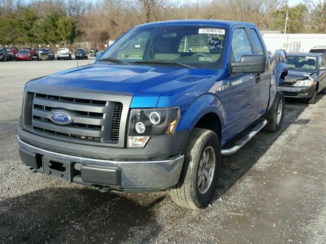 1FTFX1EVXAFC53809 - 2010 FORD F150 SUPER BLUE photo 2