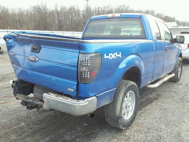 1FTFX1EVXAFC53809 - 2010 FORD F150 SUPER BLUE photo 4