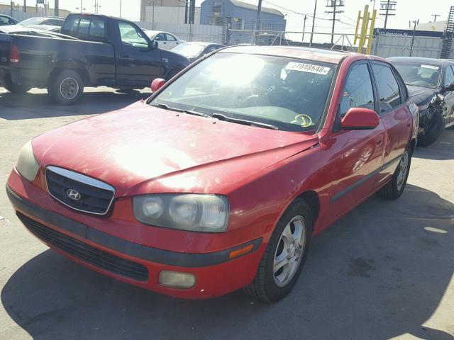 KMHDN55D03U101348 - 2003 HYUNDAI ELANTRA GL RED photo 2