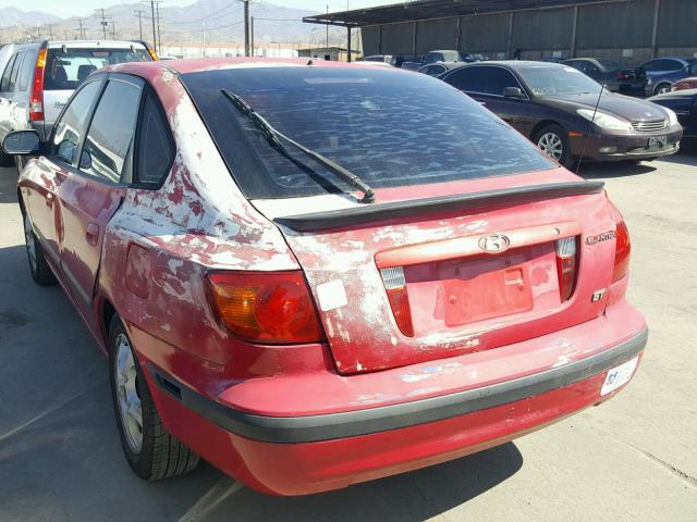 KMHDN55D03U101348 - 2003 HYUNDAI ELANTRA GL RED photo 3