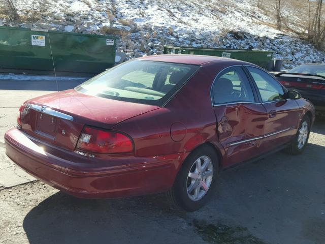 1MEHM55S93G610343 - 2003 MERCURY SABLE LS P RED photo 4