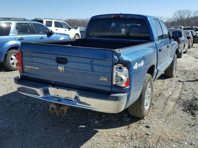 1D7HW58N66S595700 - 2006 DODGE DAKOTA QUA BLUE photo 4