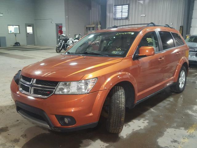 3D4PG1FG7BT528258 - 2011 DODGE JOURNEY MA ORANGE photo 2