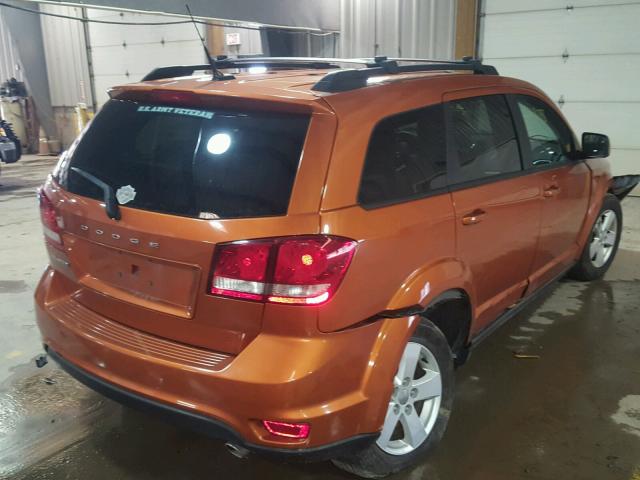 3D4PG1FG7BT528258 - 2011 DODGE JOURNEY MA ORANGE photo 4