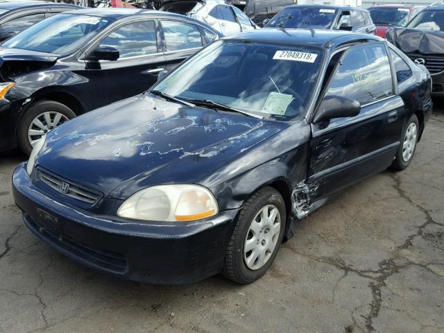 1HGEJ6223WL042479 - 1998 HONDA CIVIC DX BLACK photo 2