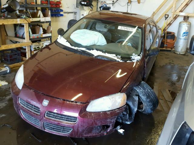 1B3AL56R92N172940 - 2002 DODGE STRATUS ES MAROON photo 2