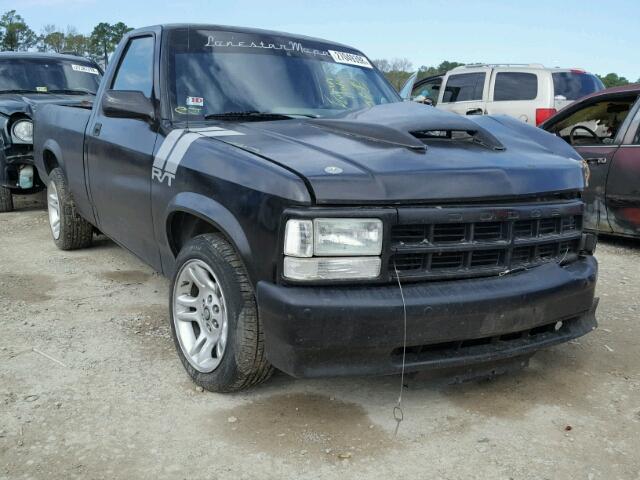 1B7FL26Y8TS639939 - 1996 DODGE DAKOTA BLACK photo 1