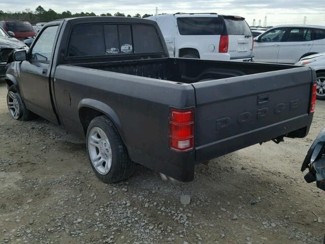 1B7FL26Y8TS639939 - 1996 DODGE DAKOTA BLACK photo 3