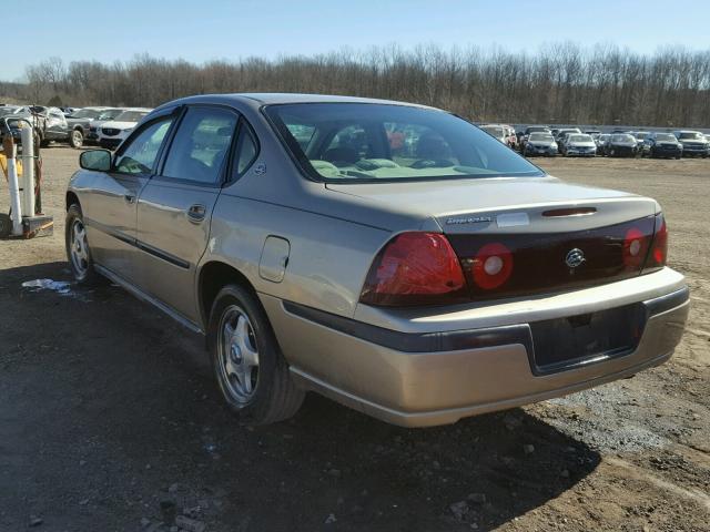 2G1WF52E539219019 - 2003 CHEVROLET IMPALA TAN photo 3