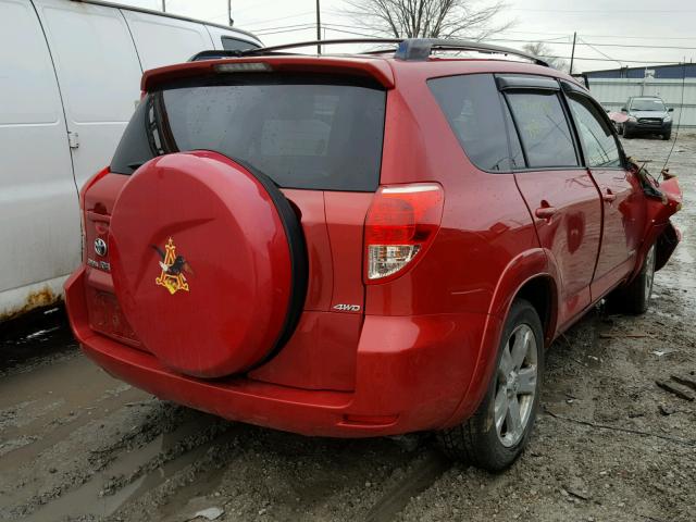 JTMBK32V375036694 - 2007 TOYOTA RAV4 SPORT RED photo 4