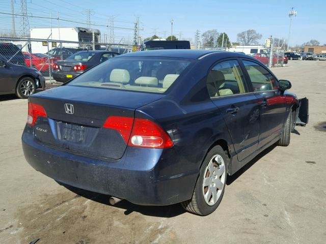 1HGFA16546L068469 - 2006 HONDA CIVIC LX BLUE photo 4