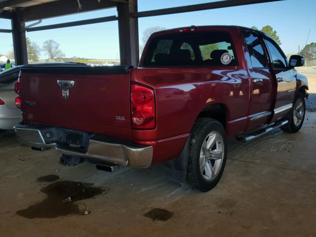 1D7HA18267J541494 - 2007 DODGE RAM 1500 S RED photo 4