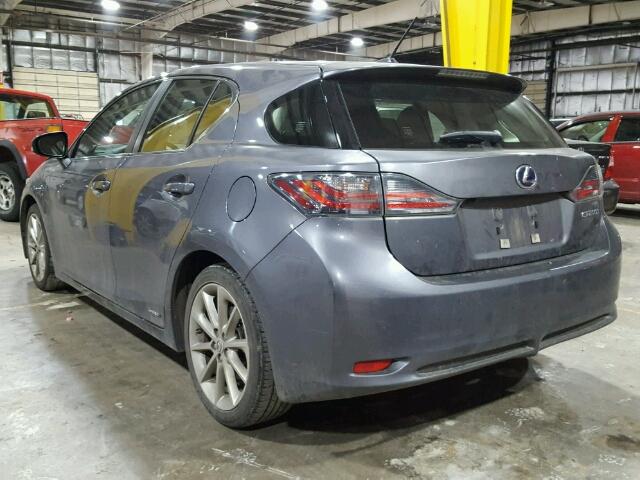 JTHKD5BH5D2142723 - 2013 LEXUS CT 200 GRAY photo 3