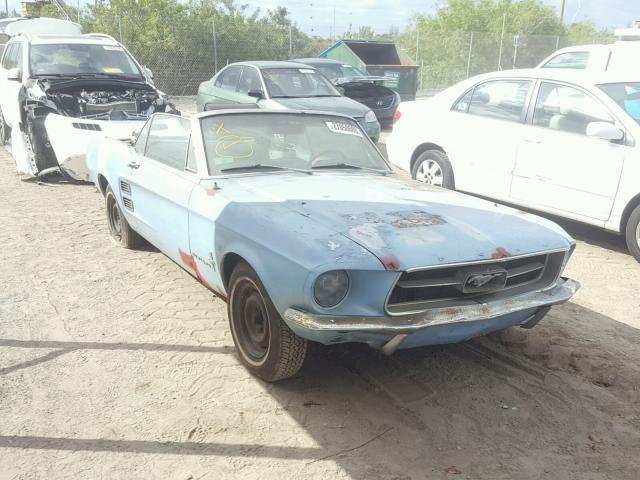 7T03C278493 - 1967 FORD MUSTANG BLUE photo 1