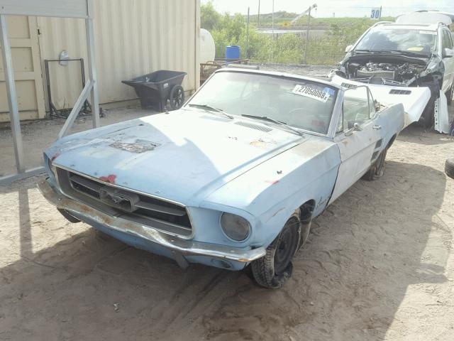 7T03C278493 - 1967 FORD MUSTANG BLUE photo 2