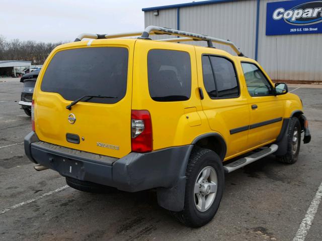 5N1ED28T94C656945 - 2004 NISSAN XTERRA XE YELLOW photo 4