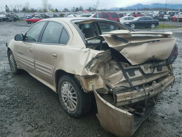 1G2NF52TX1C109983 - 2001 PONTIAC GRAND AM S თაფლისფერი ფოტო 3