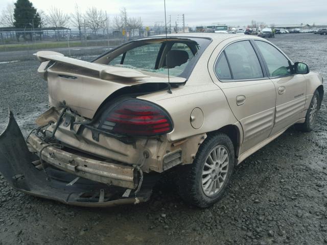 1G2NF52TX1C109983 - 2001 PONTIAC GRAND AM S TAN photo 4