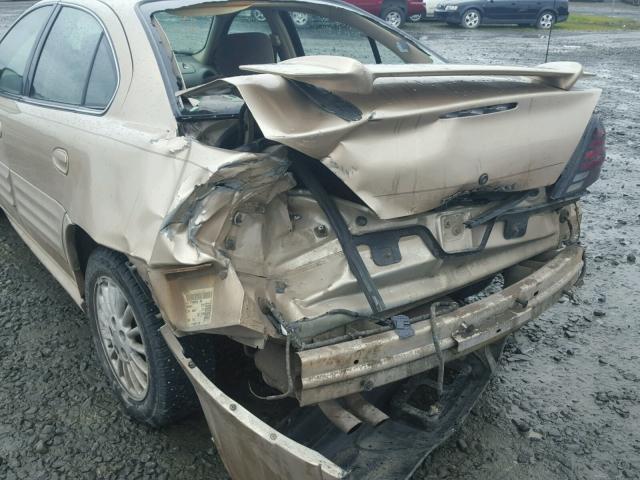 1G2NF52TX1C109983 - 2001 PONTIAC GRAND AM S თაფლისფერი ფოტო 9