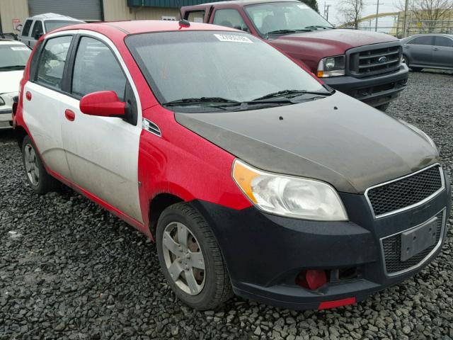 KL1TD66E09B610903 - 2009 CHEVROLET AVEO LS RED photo 1