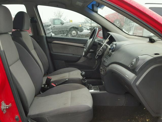 KL1TD66E09B610903 - 2009 CHEVROLET AVEO LS 红色 照片 5