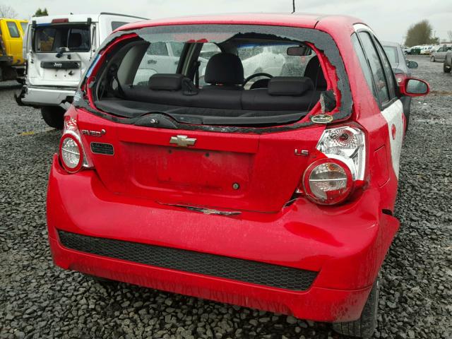KL1TD66E09B610903 - 2009 CHEVROLET AVEO LS 红色 照片 9