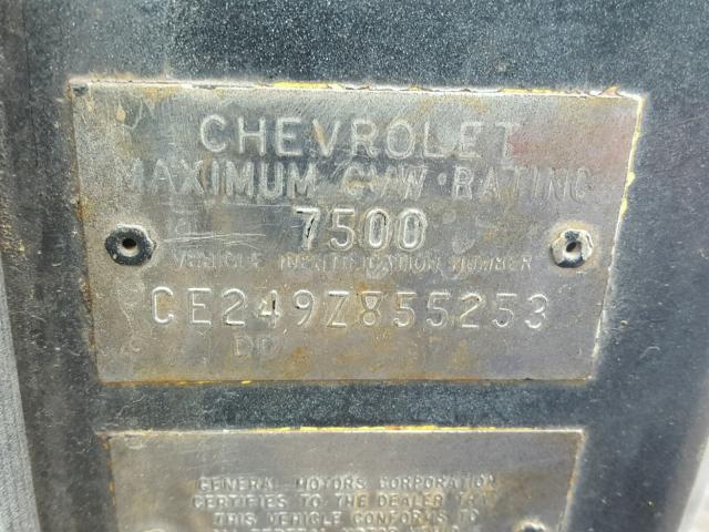 CE249Z855253 - 1969 CHEVROLET C20 GRAY photo 10