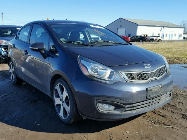 KNADN4A31C6045370 - 2012 KIA RIO EX BLUE photo 1