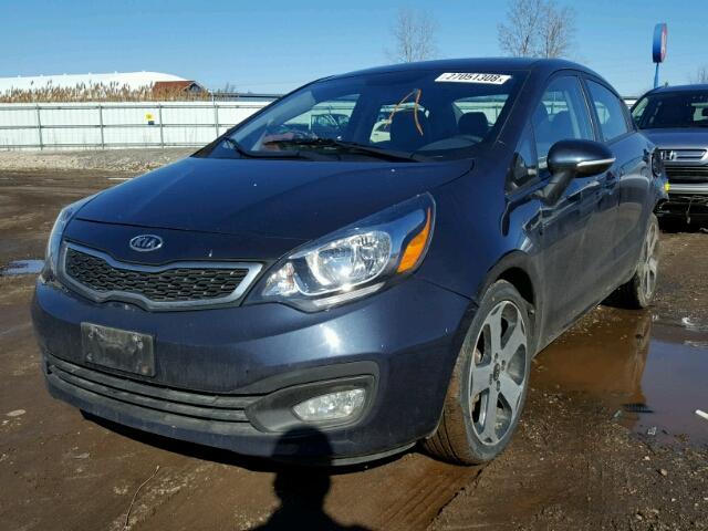 KNADN4A31C6045370 - 2012 KIA RIO EX BLUE photo 2