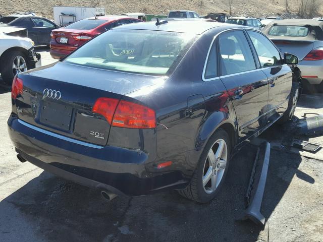 WAUDF78E36A062470 - 2006 AUDI A4 2.0T QU BLUE photo 4