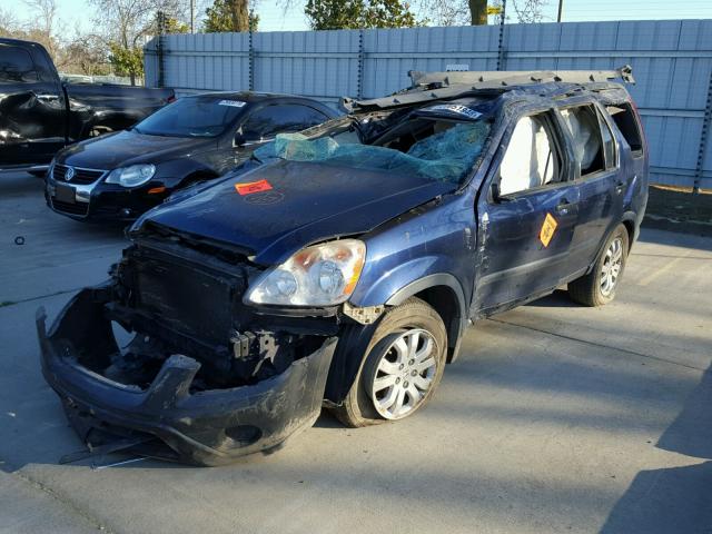 JHLRD78805C048590 - 2005 HONDA CR-V EX BLUE photo 2