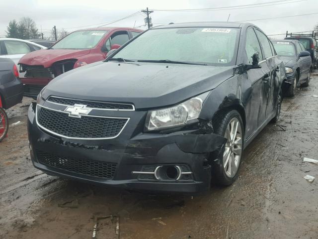 1G1PG5SB6D7252279 - 2013 CHEVROLET CRUZE LTZ BLACK photo 2