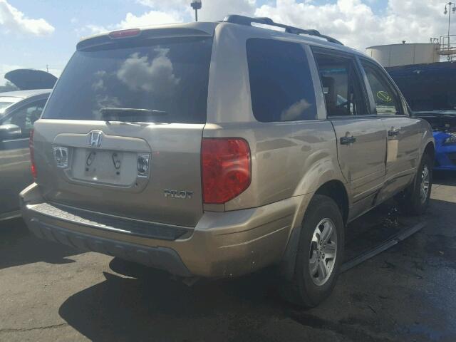 2HKYF186X5H559792 - 2005 HONDA PILOT EXL GOLD photo 4