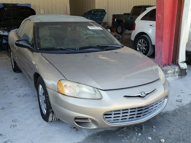 1C3EL45XX2N318101 - 2002 CHRYSLER SEBRING LX GOLD photo 1