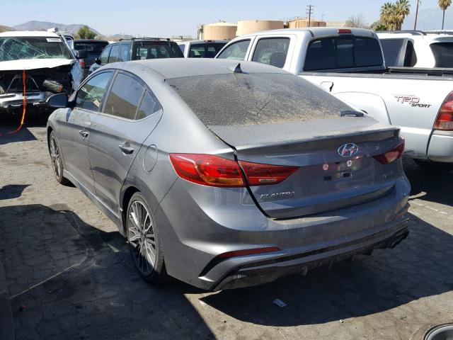 KMHD04LBXJU612959 - 2018 HYUNDAI ELANTRA SP GRAY photo 3