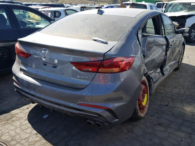 KMHD04LBXJU612959 - 2018 HYUNDAI ELANTRA SP GRAY photo 4