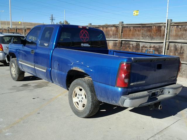 1GCEK19TX4E244735 - 2004 CHEVROLET SILVERADO BLUE photo 3