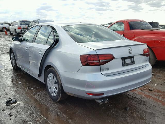 3VW267AJ7GM237824 - 2016 VOLKSWAGEN JETTA S SILVER photo 3