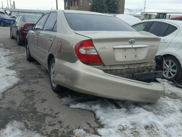 4T1BF32K14U076652 - 2004 TOYOTA CAMRY LE GOLD photo 3