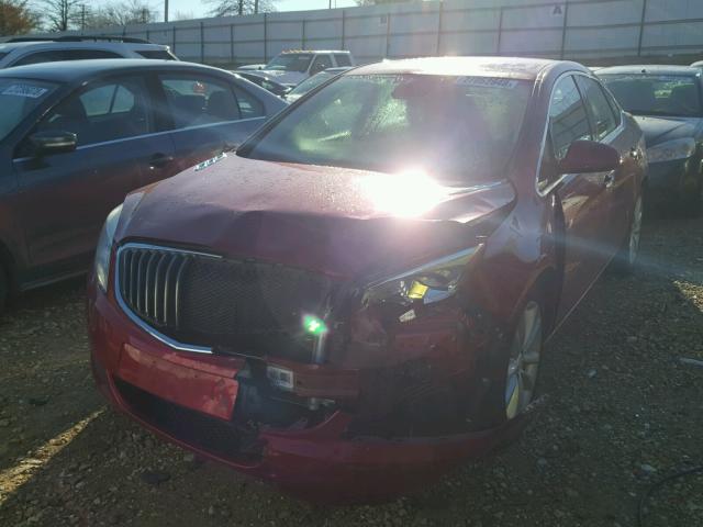 1G4PP5SK4D4189509 - 2013 BUICK VERANO MAROON photo 2