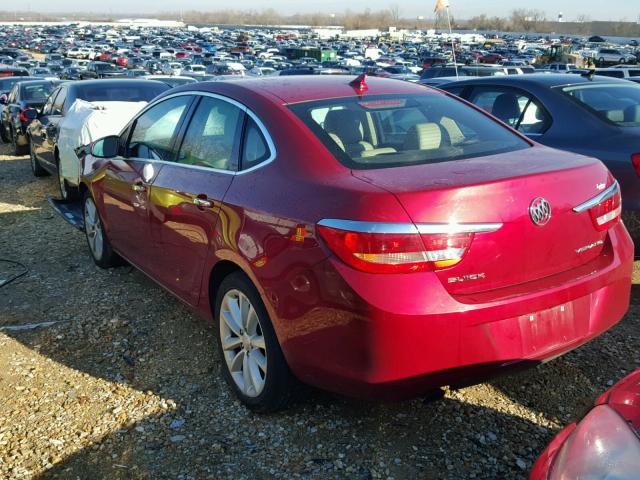 1G4PP5SK4D4189509 - 2013 BUICK VERANO MAROON photo 3