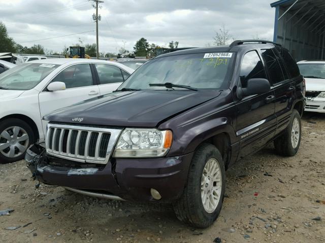 1J4GX58N14C127698 - 2004 JEEP GRAND CHER MAROON photo 2