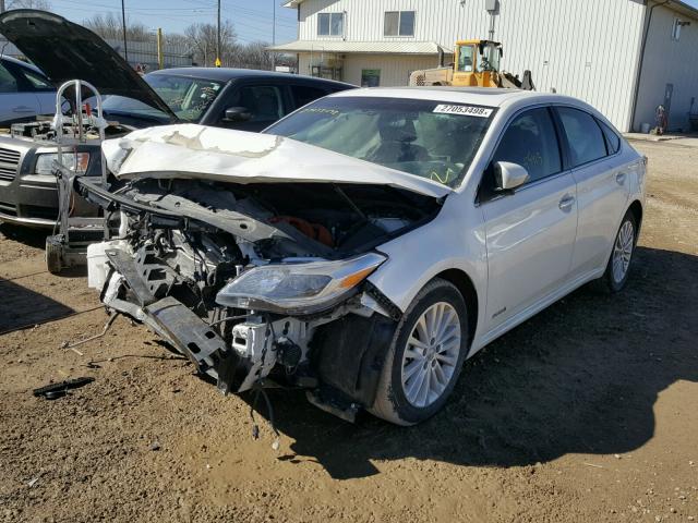 4T1BD1EB8EU034874 - 2014 TOYOTA AVALON HYB WHITE photo 2