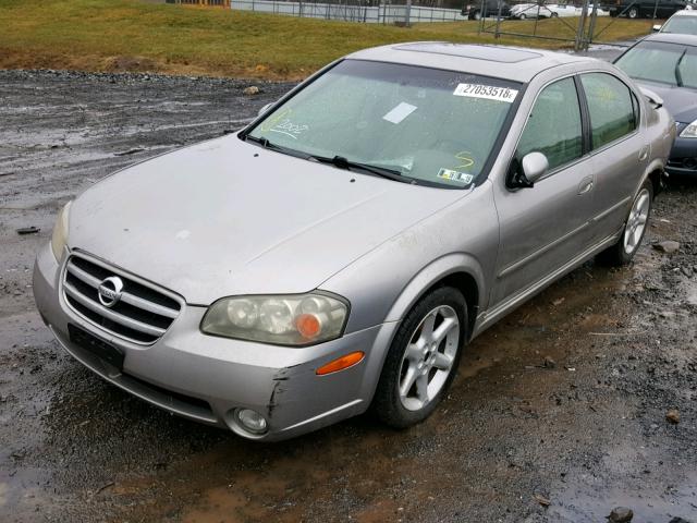 JN1DA31D42T408491 - 2002 NISSAN MAXIMA GLE SILVER photo 2